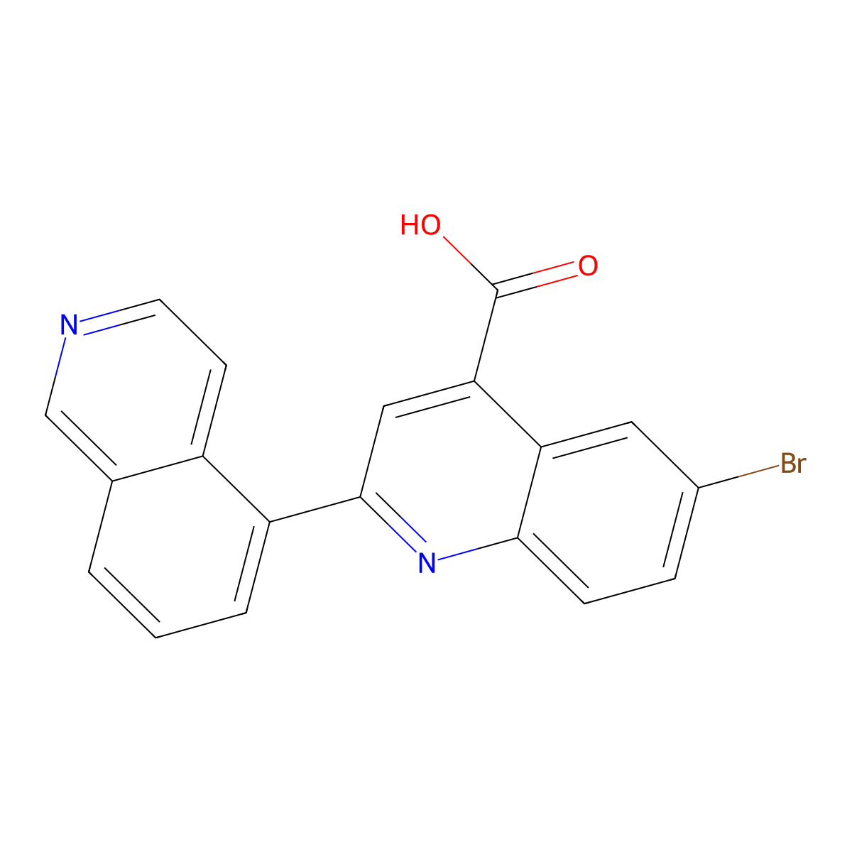 6-Bromo-2-(isoquinolin-5-yl)quinoline-4-carboxylic acid molecular structure, CAS 1420792-16-0