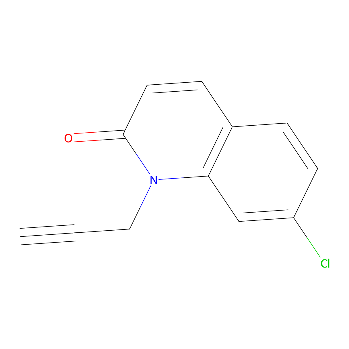 7-Chloro-1-(prop-2-yn-1-yl)quinolin-2(1H)-one molecular structure, CAS 1420792-18-2