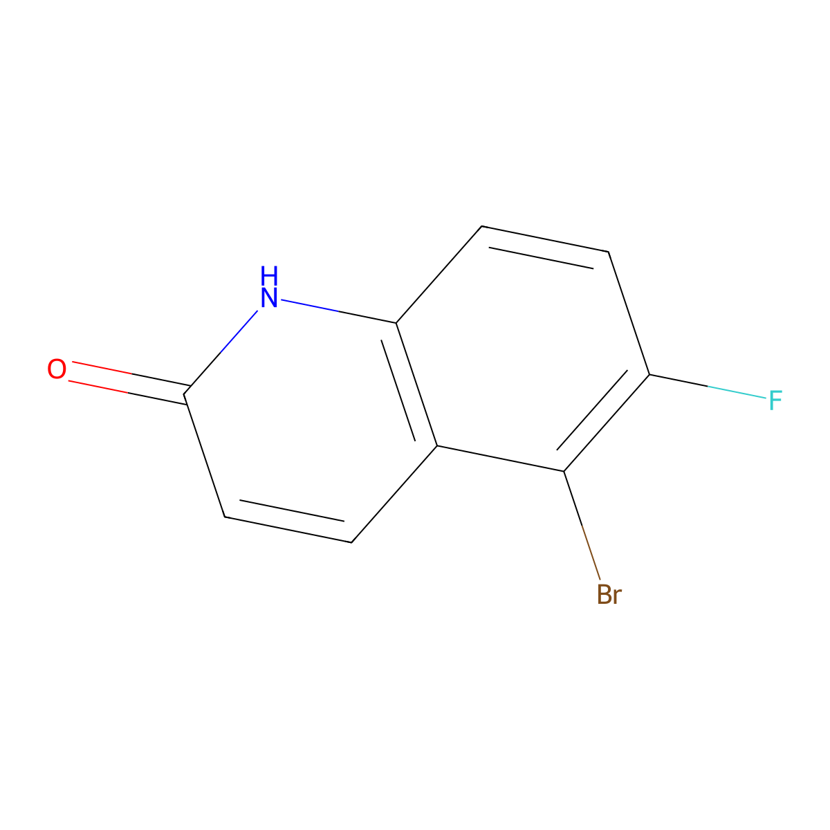 5-Bromo-6-fluoroquinolin-2(1H)-one molecular structure, CAS 1420792-20-6