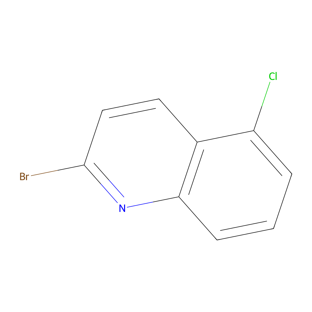 2-Bromo-5-chloroquinoline molecular structure, CAS 1420792-54-6