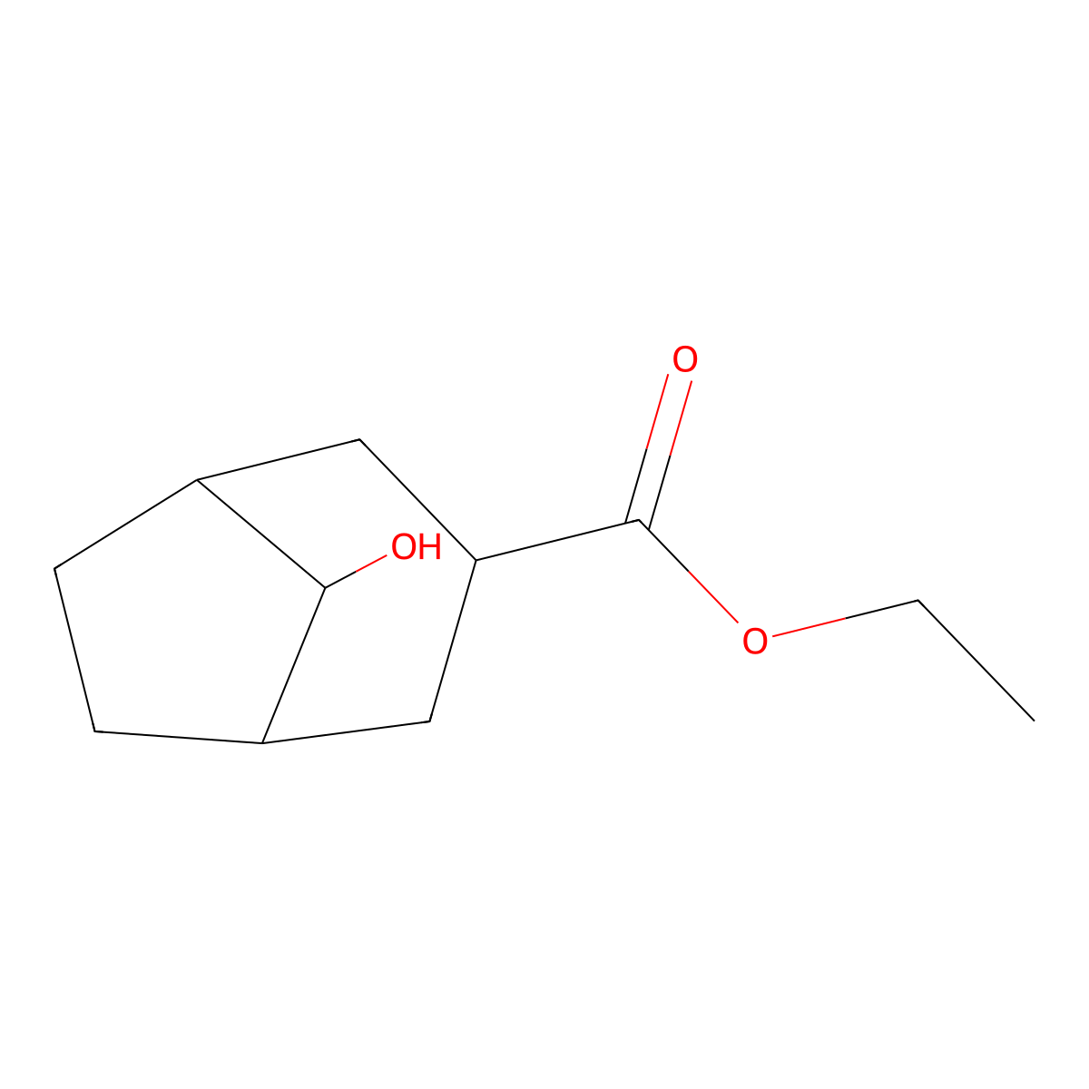 Ethyl 8-hydroxybicyclo[3.2.1]octane-3-carboxylate molecular structure, CAS 1420792-55-7
