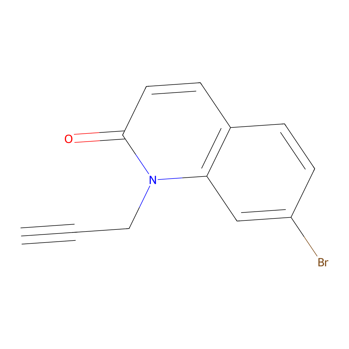 7-Bromo-1-(prop-2-yn-1-yl)quinolin-2(1H)-one molecular structure, CAS 1420792-61-5