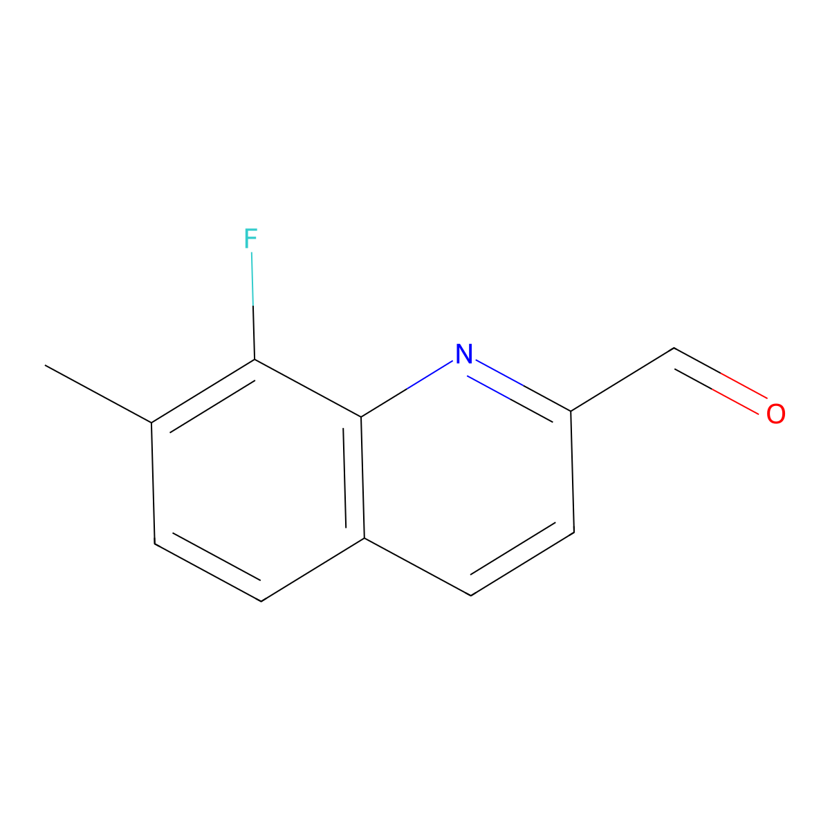 8-Fluoro-7-methylquinoline-2-carbaldehyde molecular structure, CAS 1420792-63-7