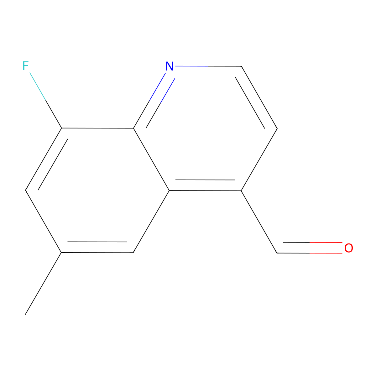 8-Fluoro-6-methylquinoline-4-carbaldehyde molecular structure, CAS 1420792-71-7