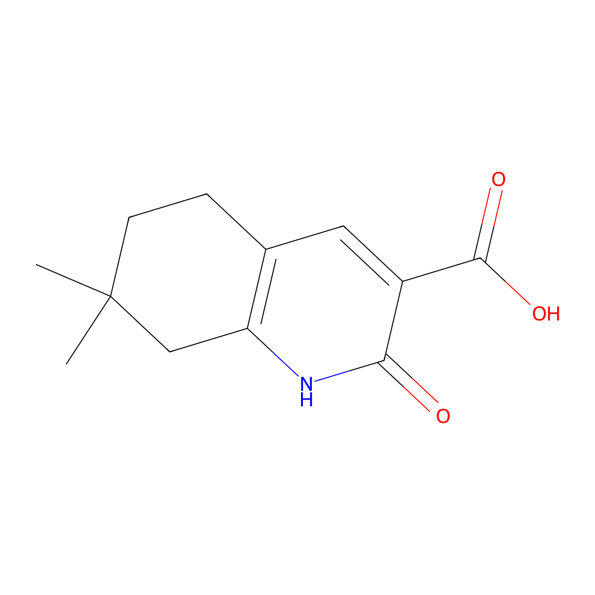7,7-Dimethyl-2-oxo-1,2,5,6,7,8-hexahydroquinoline-3-carboxylic acid molecular structure, CAS 1420792-86-4