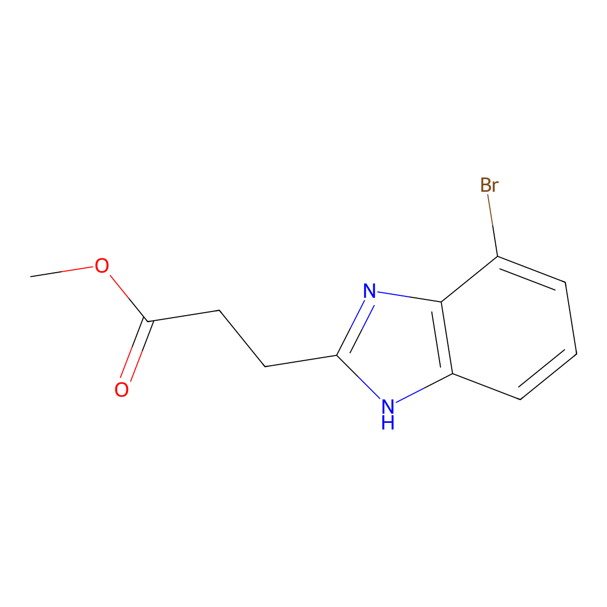 Methyl 3-(4-bromo-1H-benzo[d]imidazol-2-yl)propanoate molecular structure, CAS 1420792-89-7