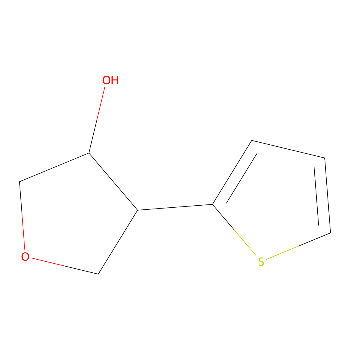 4-(Thiophen-2-YL)oxolan-3-OL molecular structure, CAS 1420793-05-0