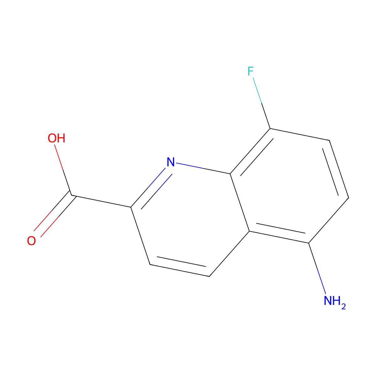 5-Amino-8-fluoroquinoline-2-carboxylic acid molecular structure, CAS 1420793-10-7