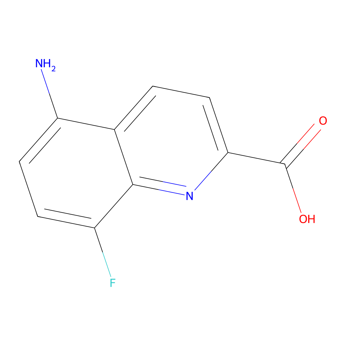 5-Amino-8-fluoroquinoline-2-carboxylic acid molecular structure, CAS 1420793-10-7