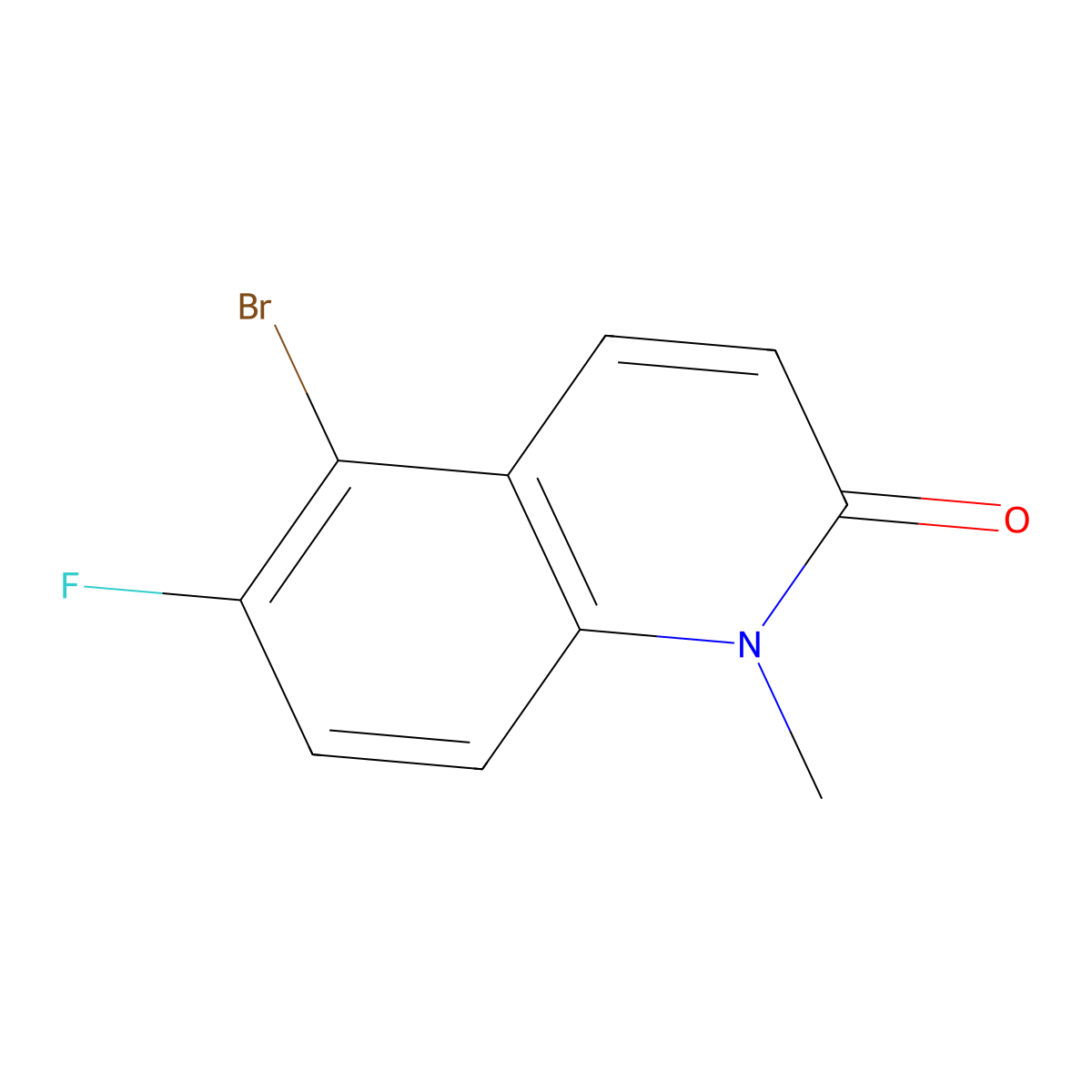 5-Bromo-6-fluoro-1-methylquinolin-2(1H)-one molecular structure, CAS 1420793-13-0