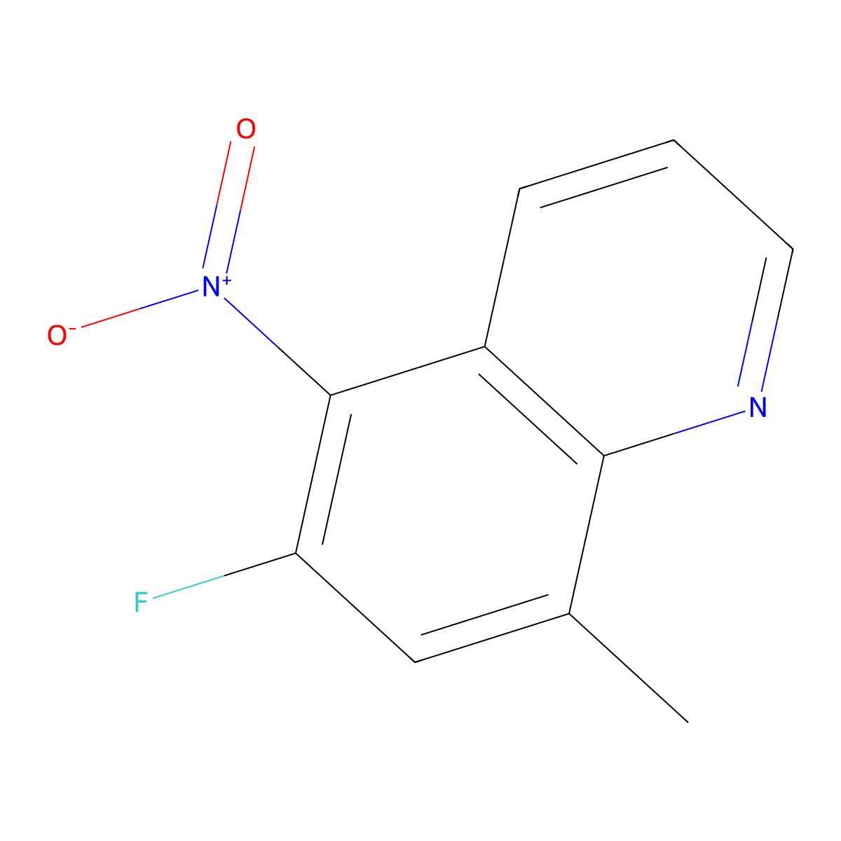 6-Fluoro-8-methyl-5-nitroquinoline molecular structure, CAS 1420793-15-2