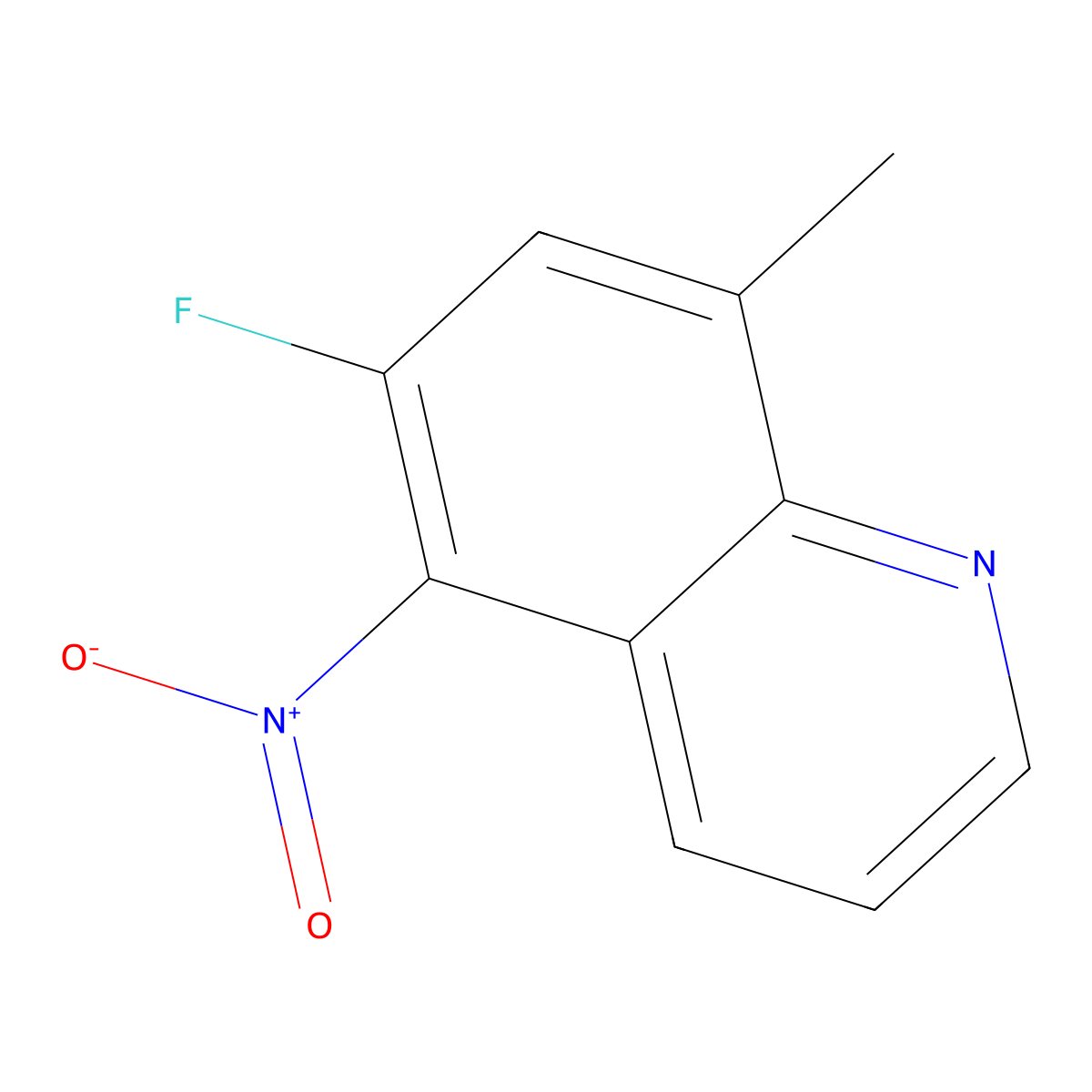 6-Fluoro-8-methyl-5-nitroquinoline molecular structure, CAS 1420793-15-2