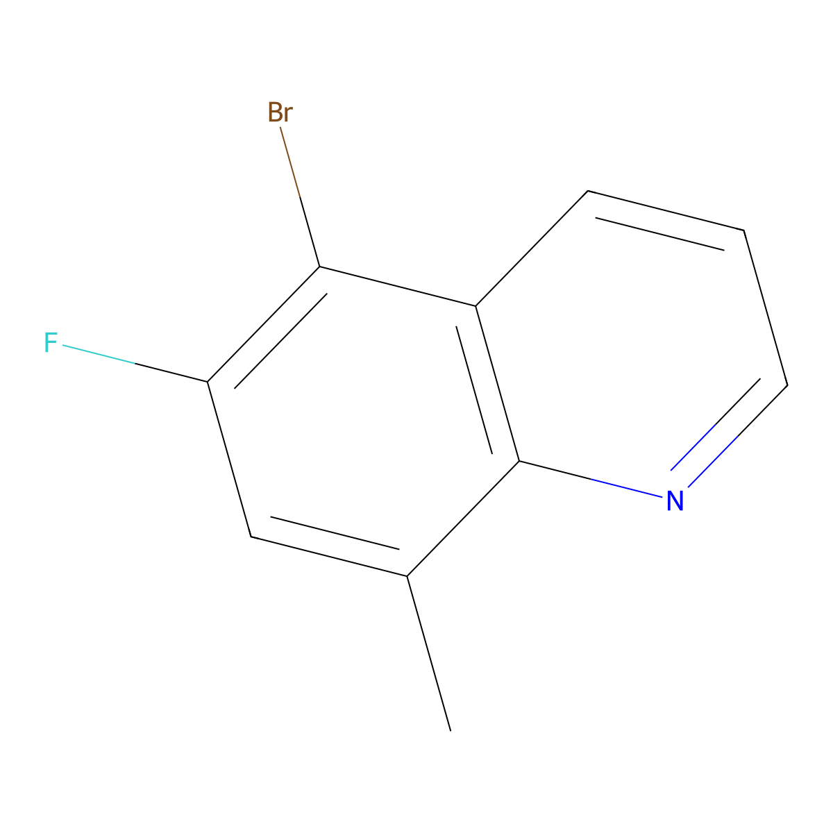 5-Bromo-6-fluoro-8-methylquinoline molecular structure, CAS 1420793-20-9