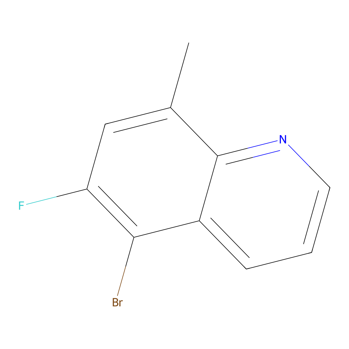 5-Bromo-6-fluoro-8-methylquinoline molecular structure, CAS 1420793-20-9