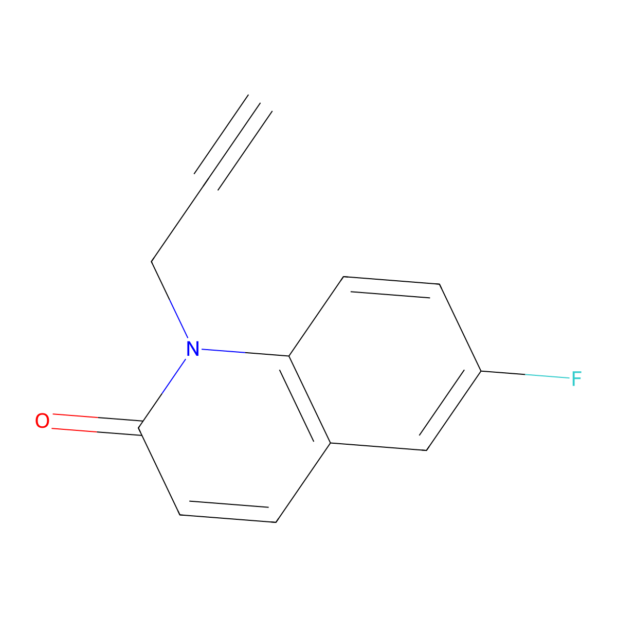 6-Fluoro-1-(prop-2-yn-1-yl)quinolin-2(1H)-one molecular structure, CAS 1420793-24-3