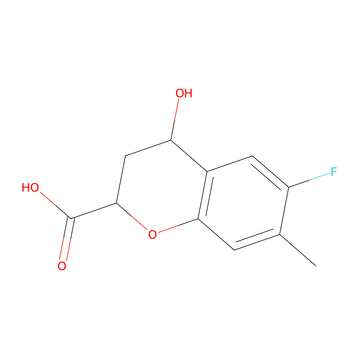 6-Fluoro-4-hydroxy-7-methylchroman-2-carboxylic acid molecular structure, CAS 1420793-26-5