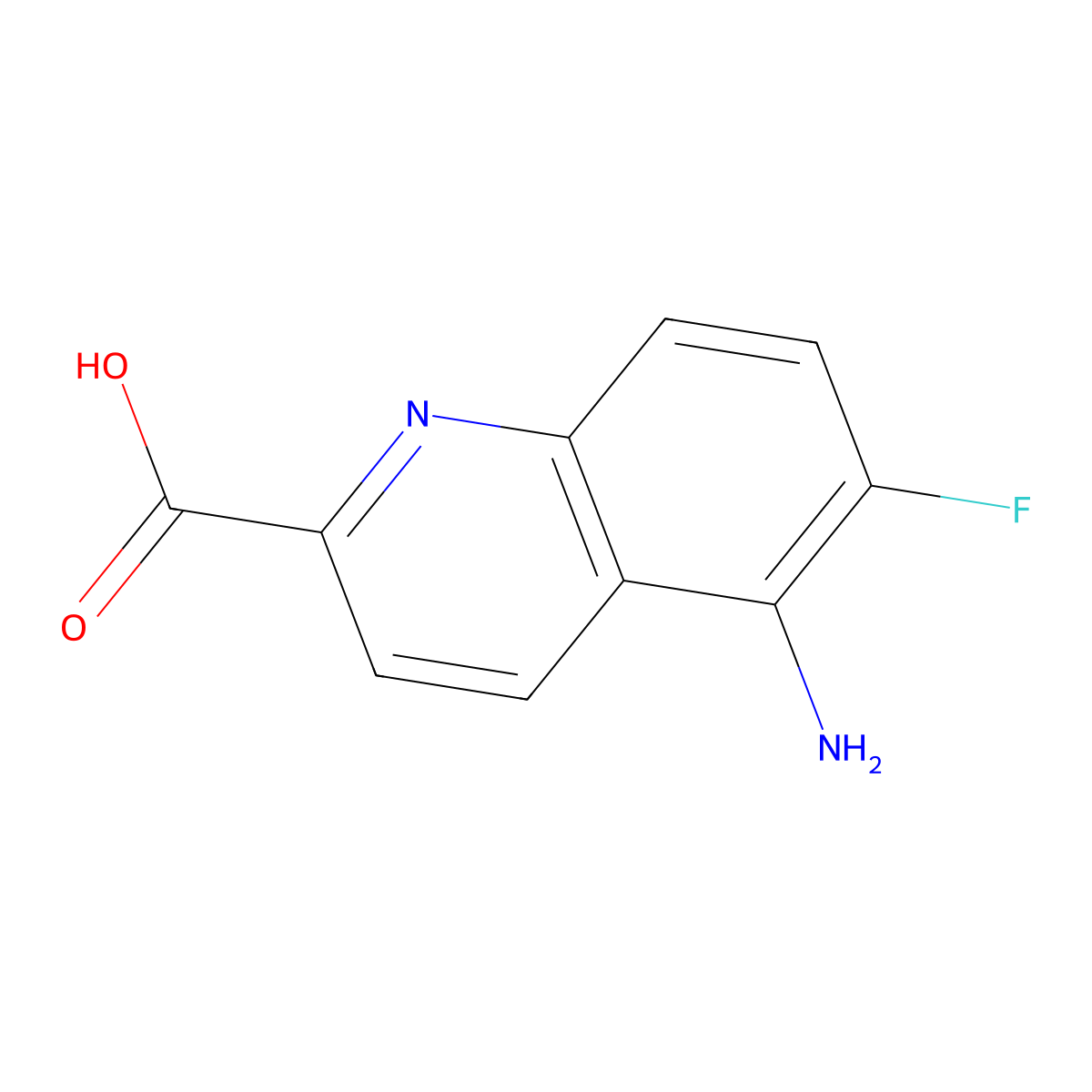 5-Amino-6-fluoroquinoline-2-carboxylic acid molecular structure, CAS 1420793-34-5
