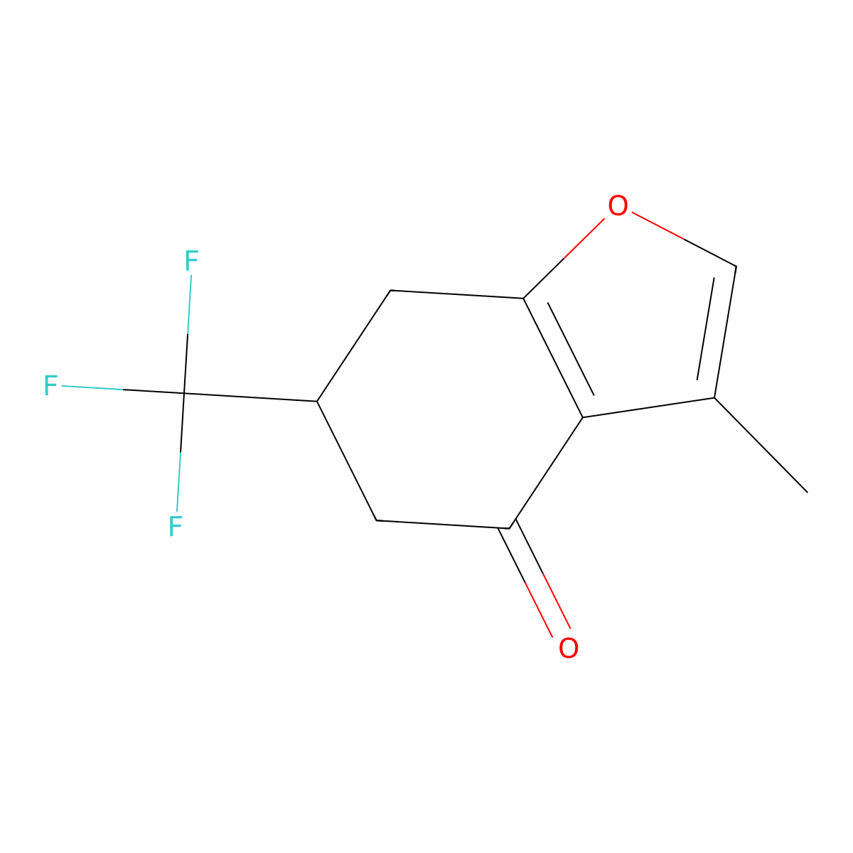 3-Methyl-6-(trifluoromethyl)-6,7-dihydrobenzofuran-4(5H)-one molecular structure, CAS 1420793-41-4