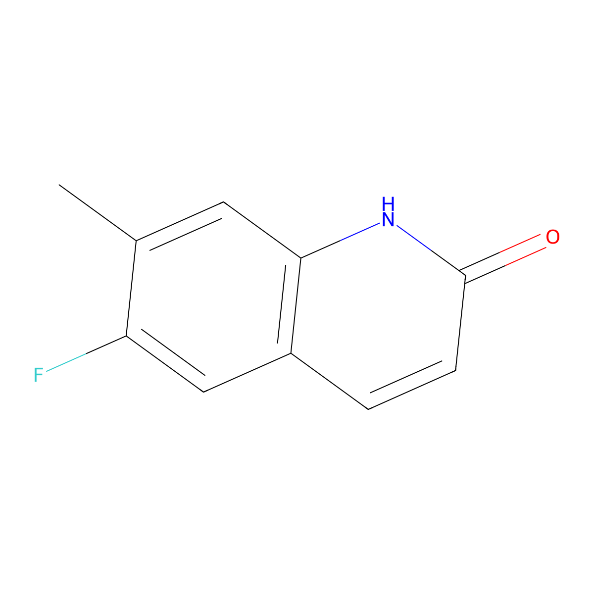6-Fluoro-7-methylquinolin-2(1H)-one molecular structure, CAS 1420793-43-6