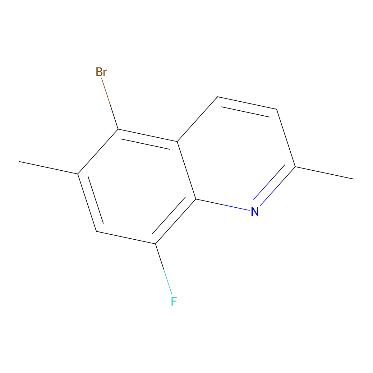 5-Bromo-8-fluoro-2,6-dimethylquinoline molecular structure, CAS 1420793-59-4