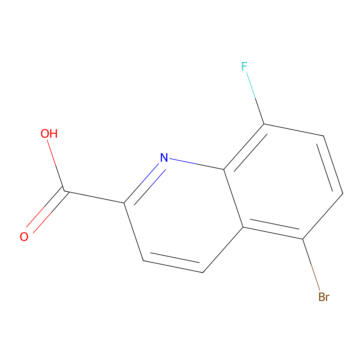 5-Bromo-8-fluoroquinoline-2-carboxylic acid molecular structure, CAS 1420793-64-1
