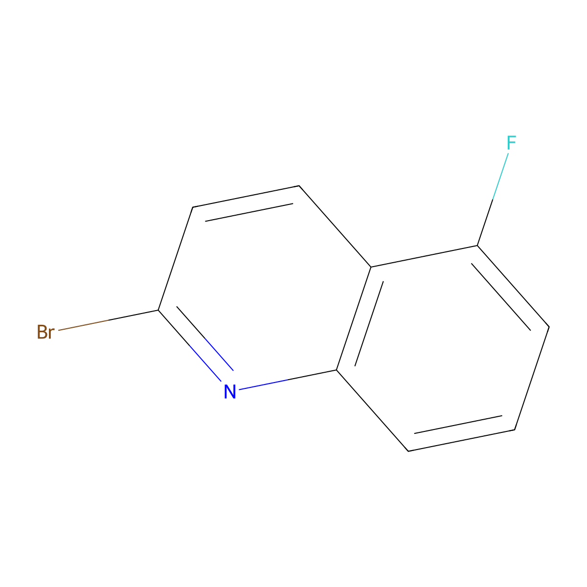 2-Bromo-5-fluoroquinoline molecular structure, CAS 1420793-87-8