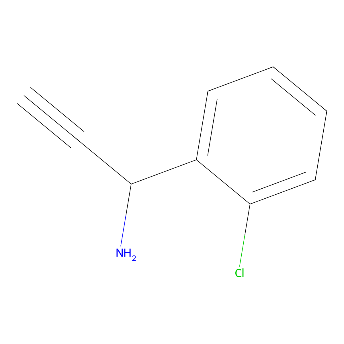 1-(2-Chlorophenyl)prop-2-yn-1-amine molecular structure, CAS 1420793-97-0