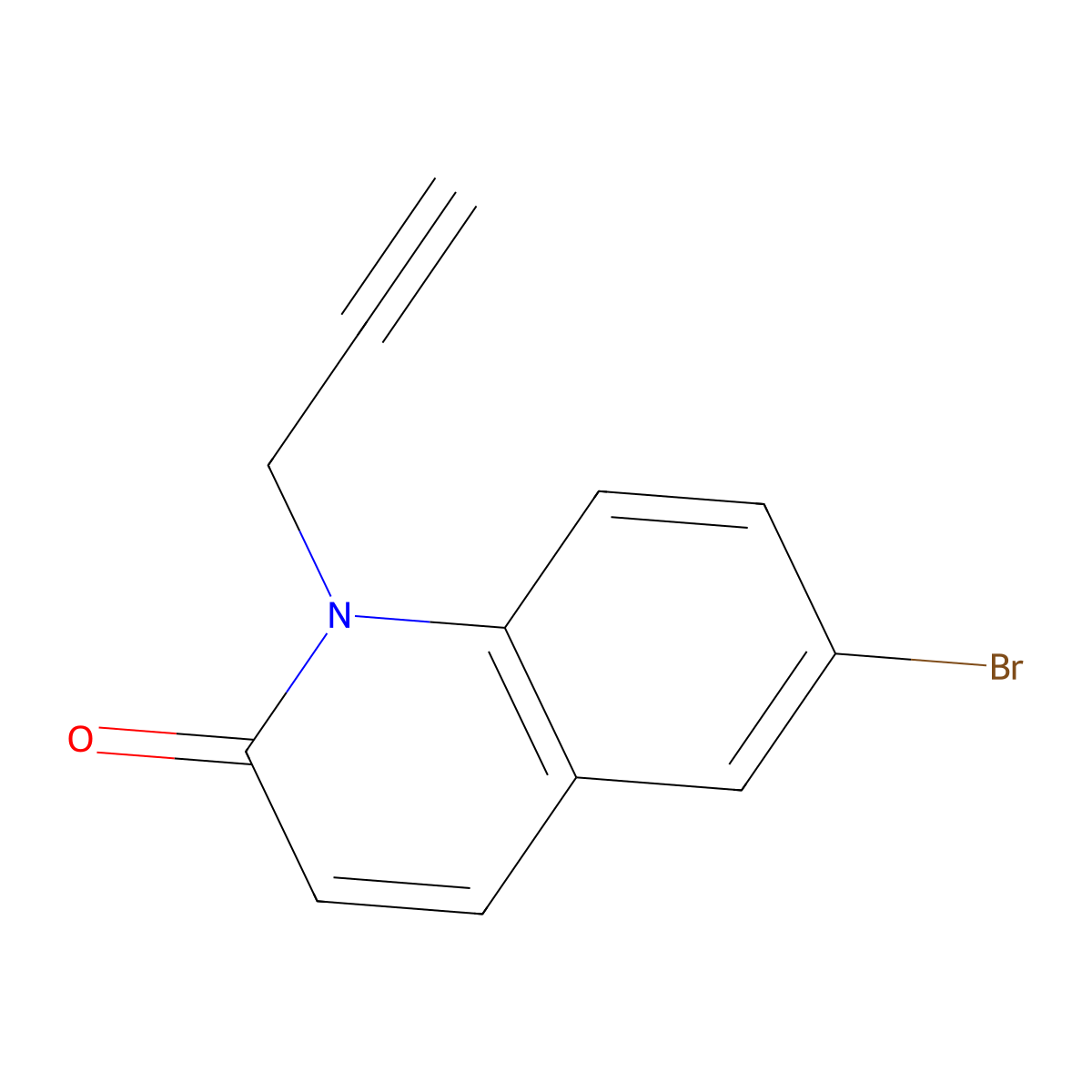6-Bromo-1-(prop-2-yn-1-yl)quinolin-2(1H)-one molecular structure, CAS 1420794-39-3