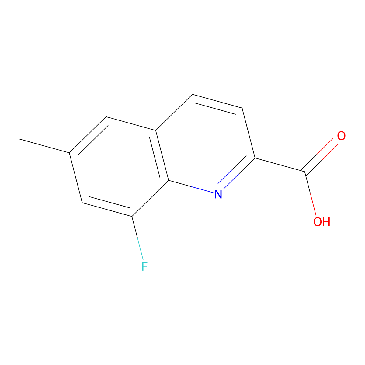 8-Fluoro-6-methylquinoline-2-carboxylic acid molecular structure, CAS 1420794-45-1