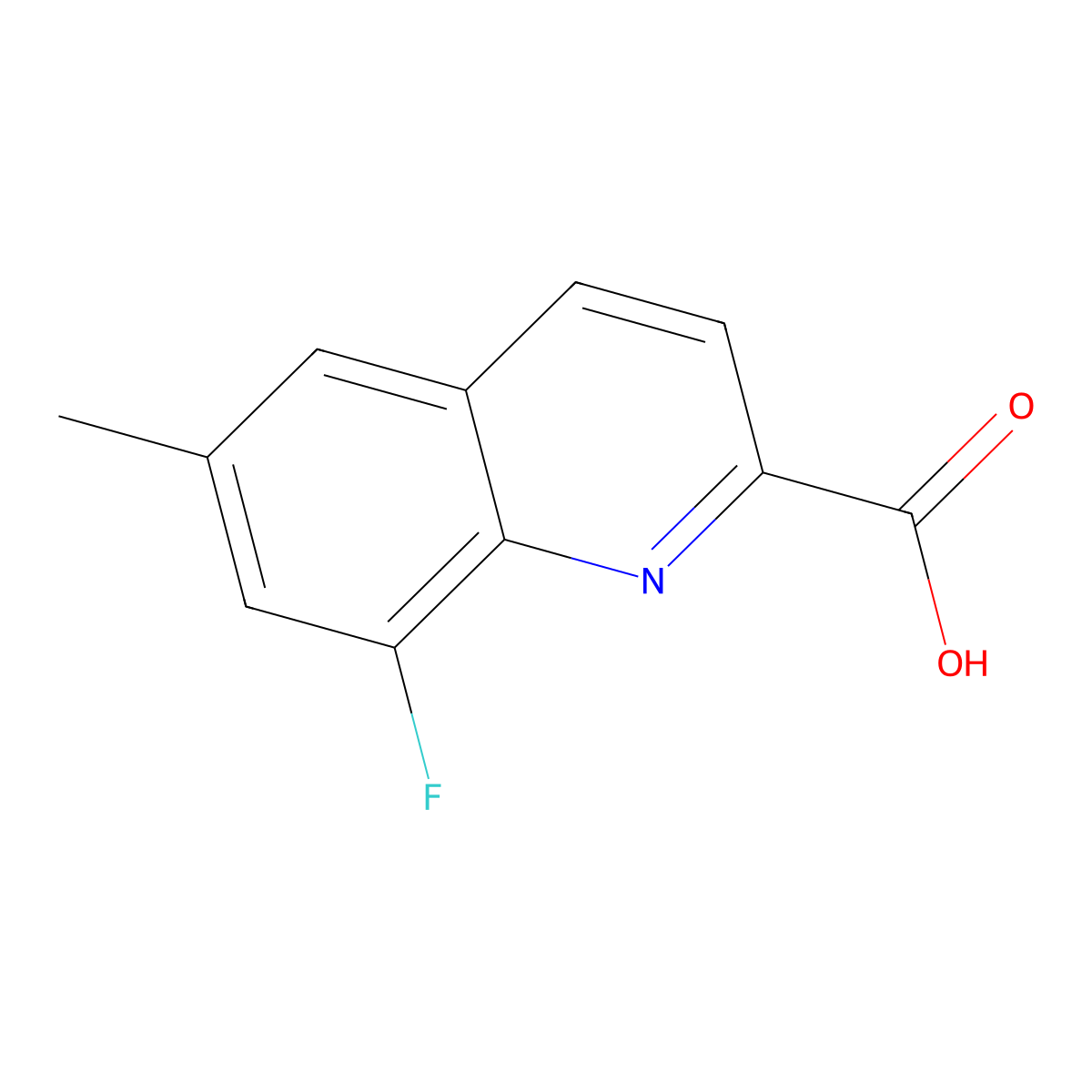 8-Fluoro-6-methylquinoline-2-carboxylic acid molecular structure, CAS 1420794-45-1