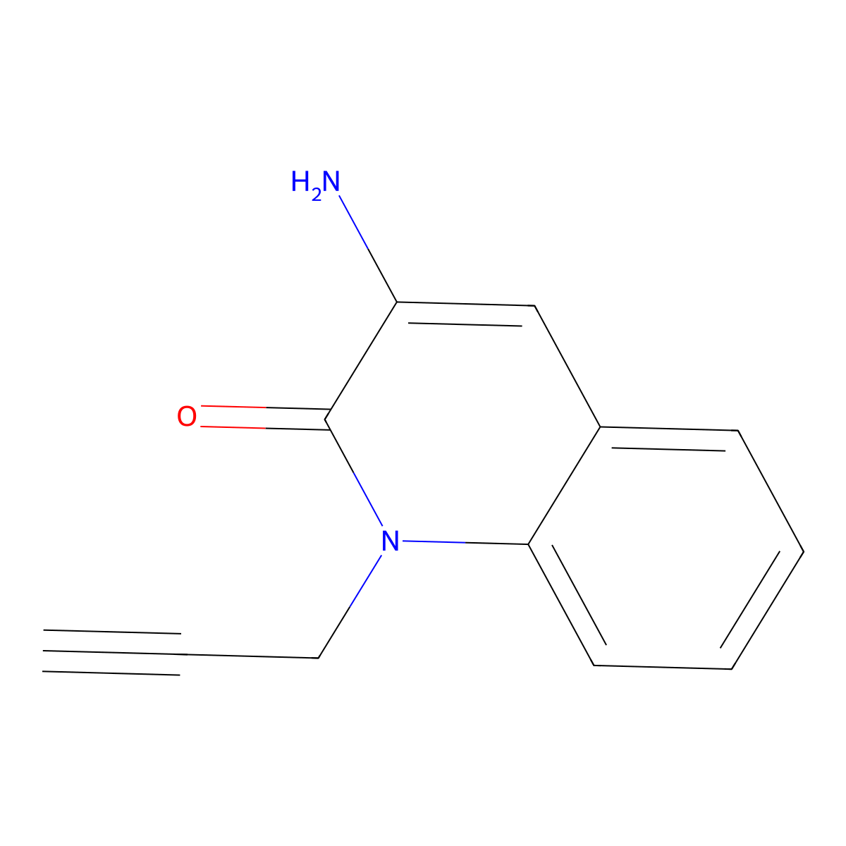 3-Amino-1-(prop-2-yn-1-yl)quinolin-2(1H)-one molecular structure, CAS 1420794-46-2