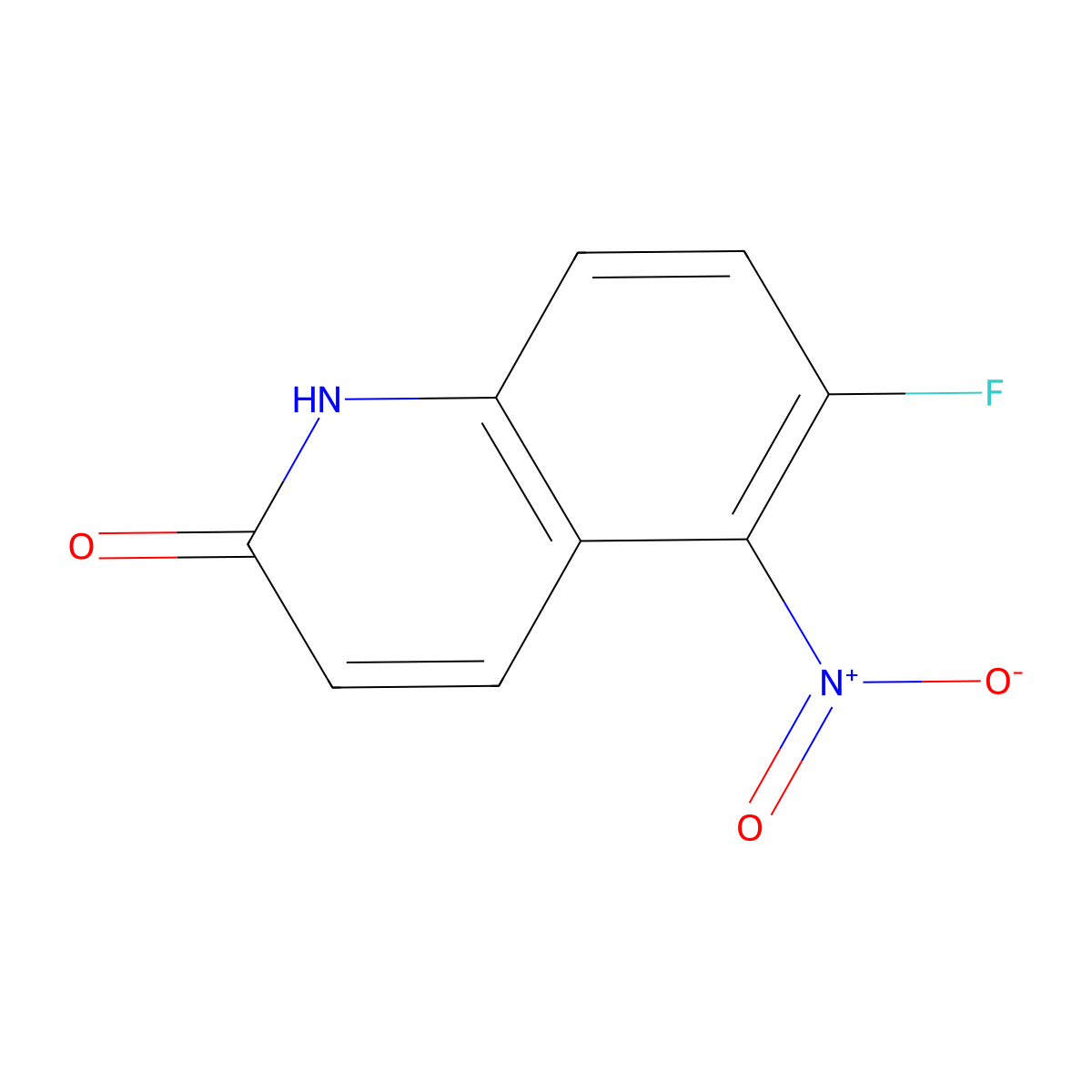 6-Fluoro-5-nitroquinolin-2(1H)-one molecular structure, CAS 1420794-56-4