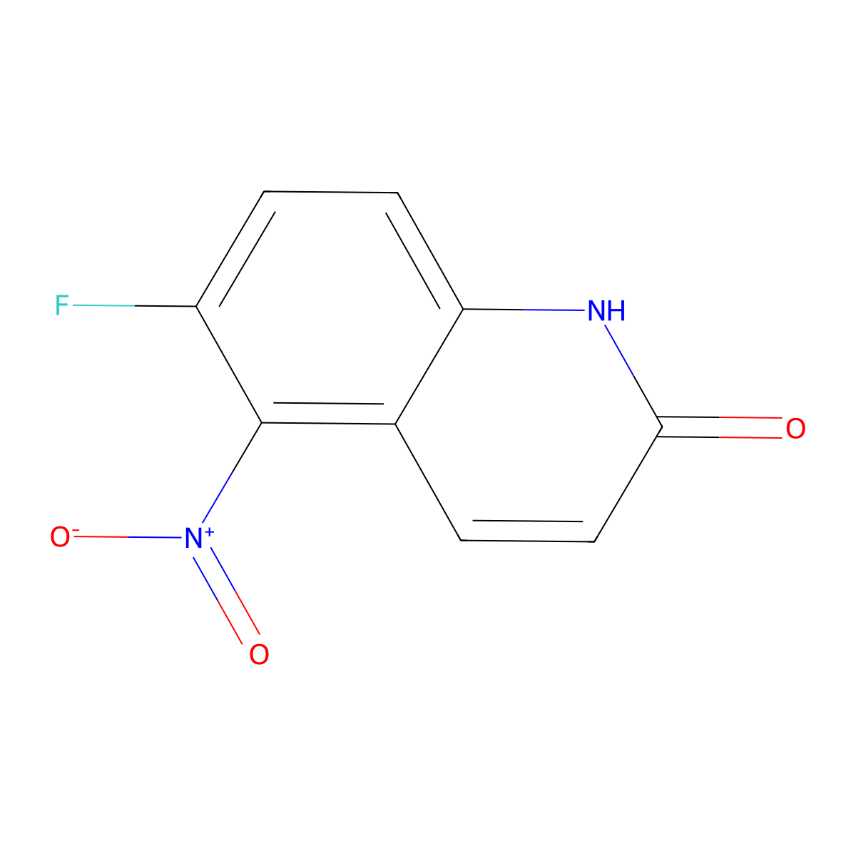 6-Fluoro-5-nitroquinolin-2(1H)-one molecular structure, CAS 1420794-56-4