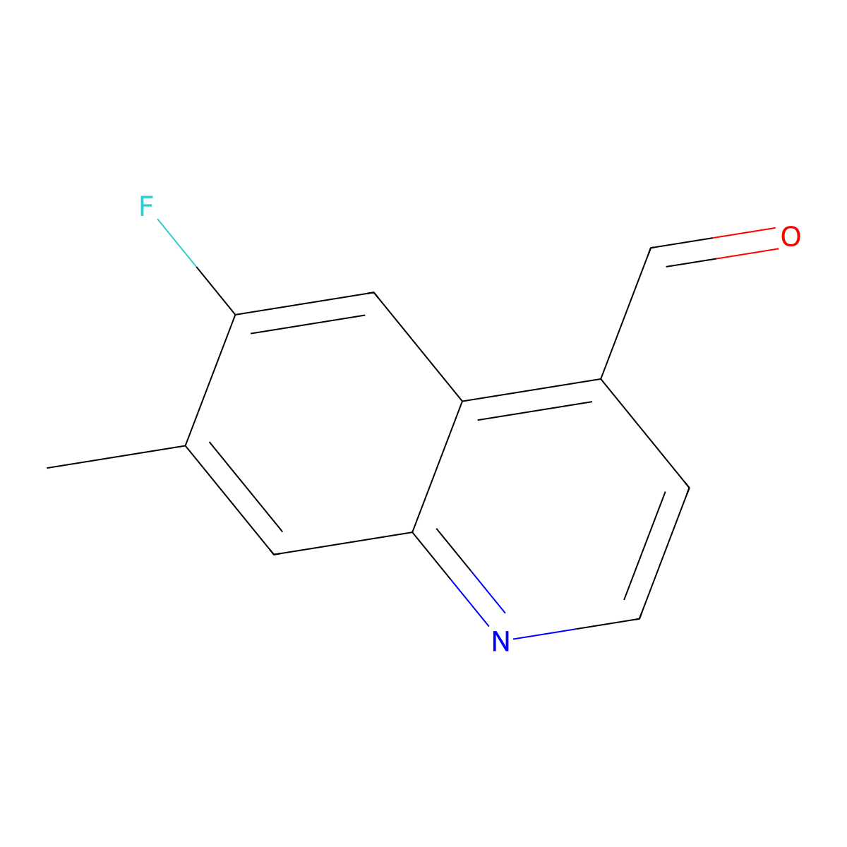 6-Fluoro-7-methylquinoline-4-carbaldehyde molecular structure, CAS 1420794-61-1