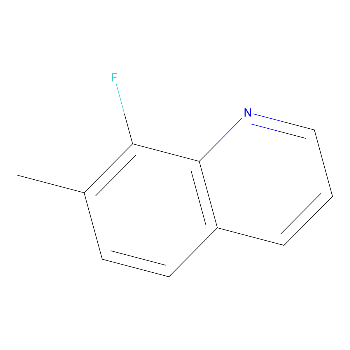 Quinoline, 8-fluoro-7-methyl- molecular structure, CAS 1420794-63-3