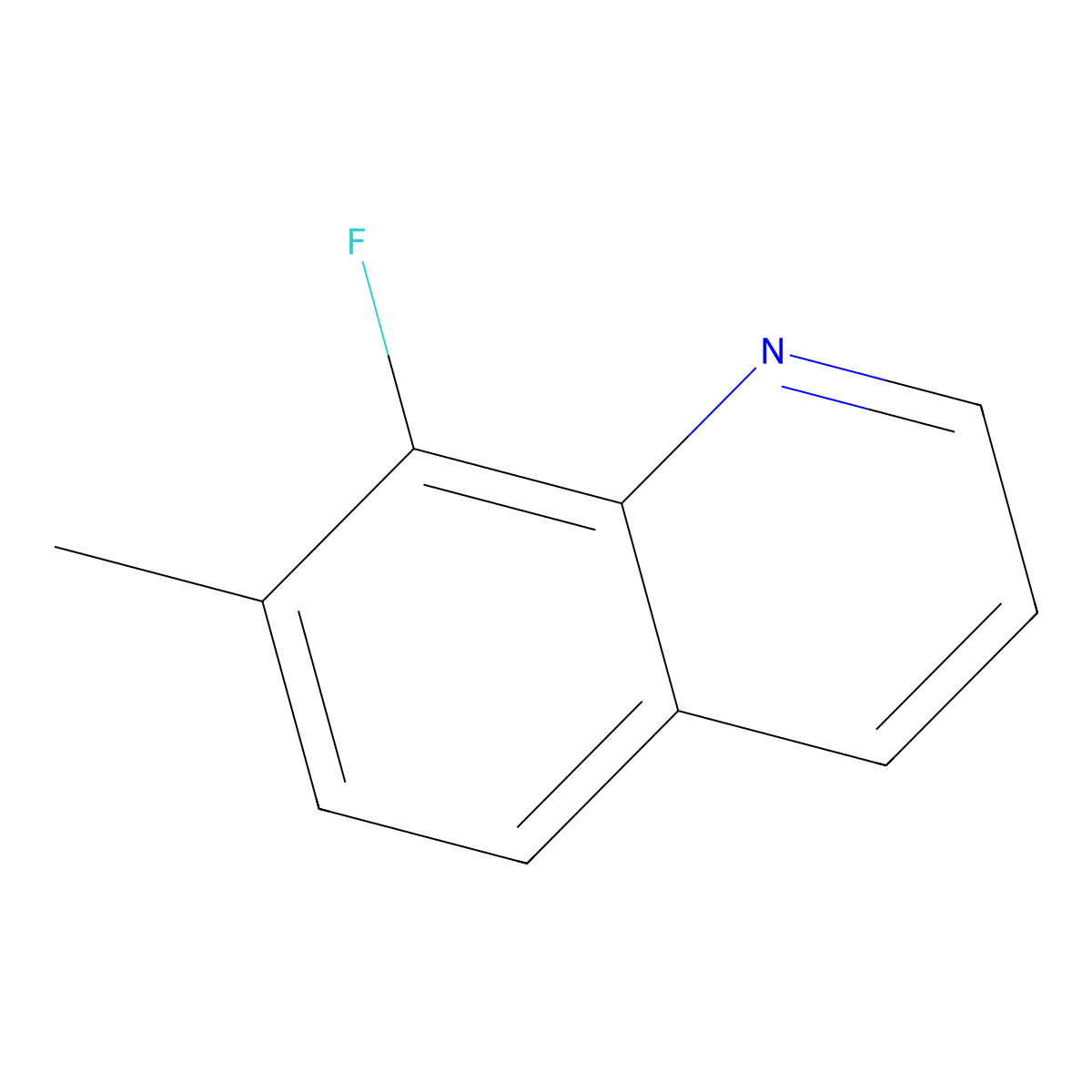 Quinoline, 8-fluoro-7-methyl- molecular structure, CAS 1420794-63-3