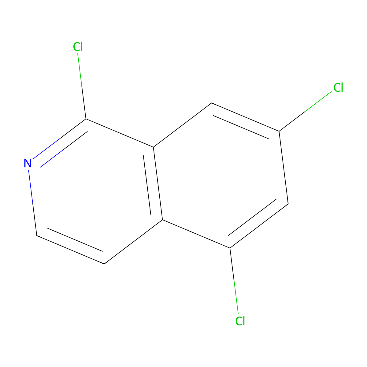 1,5,7-Trichloroisoquinoline molecular structure, CAS 1420794-66-6