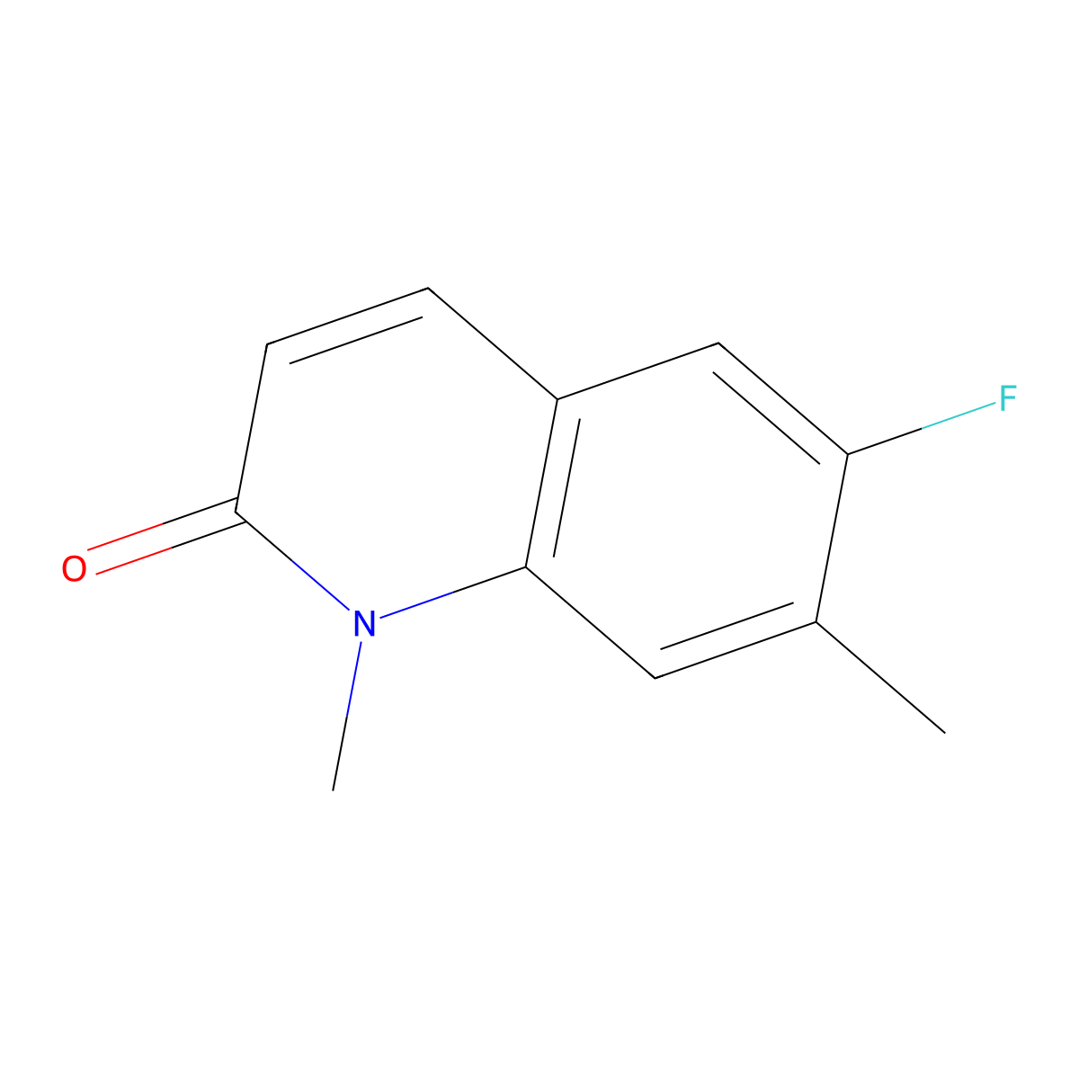 6-Fluoro-1,7-dimethylquinolin-2(1H)-one molecular structure, CAS 1420794-70-2