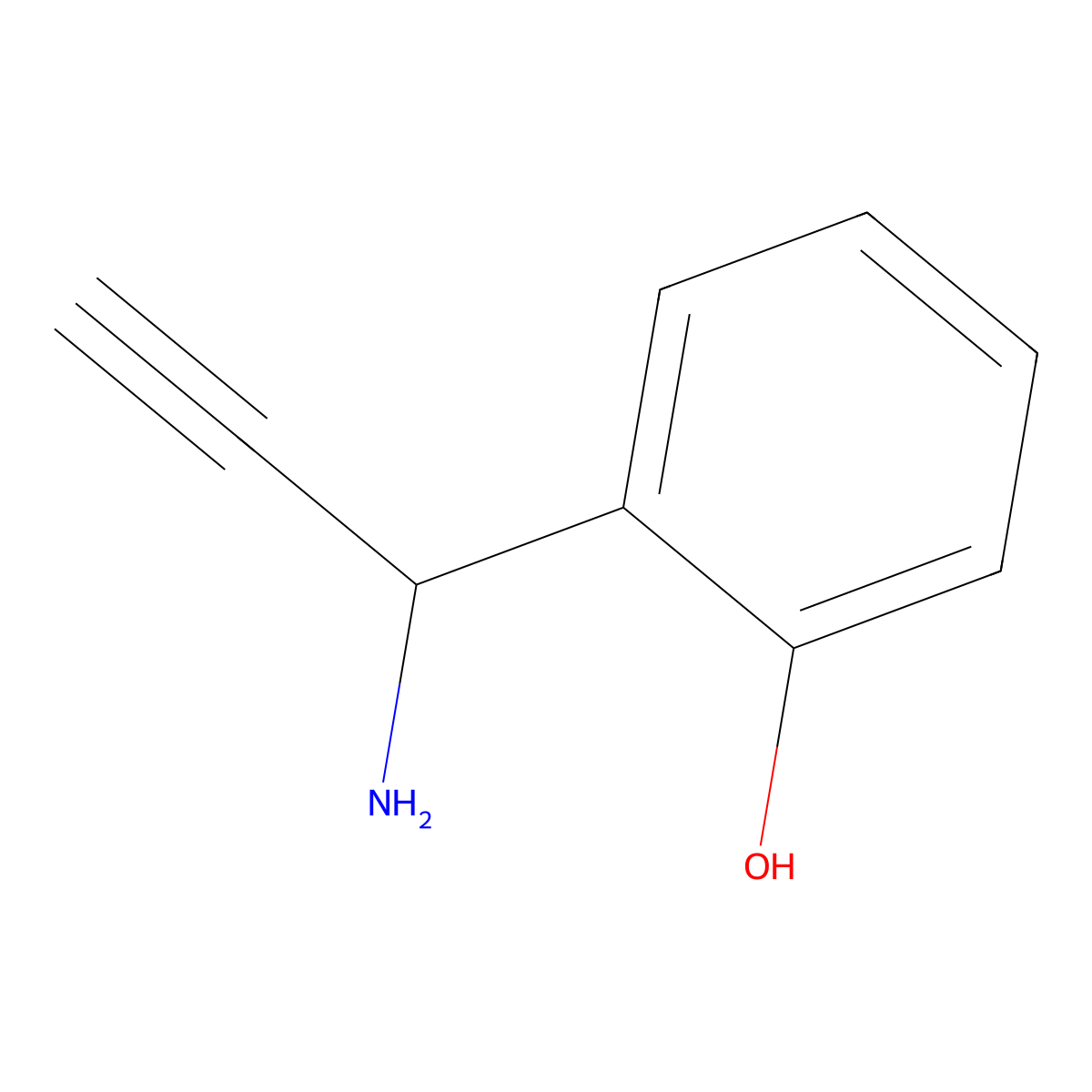 2-(1-Aminoprop-2-yn-1-yl)phenol molecular structure, CAS 1420794-95-1