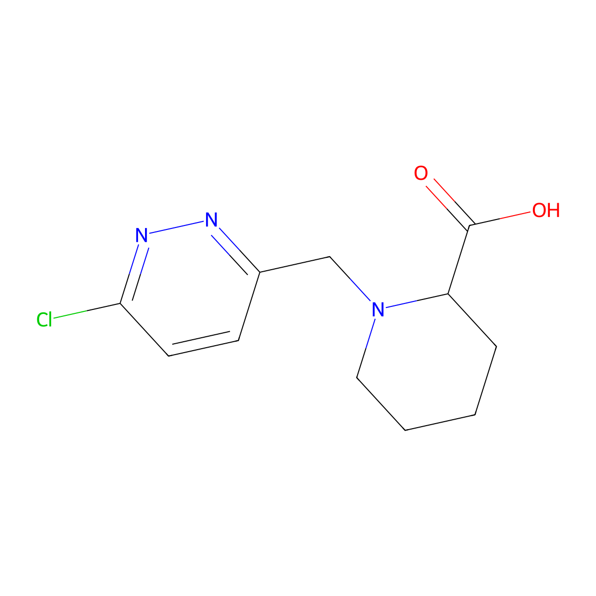 1-((6-Chloropyridazin-3-yl)methyl)piperidine-2-carboxylic acid molecular structure, CAS 1420798-29-3