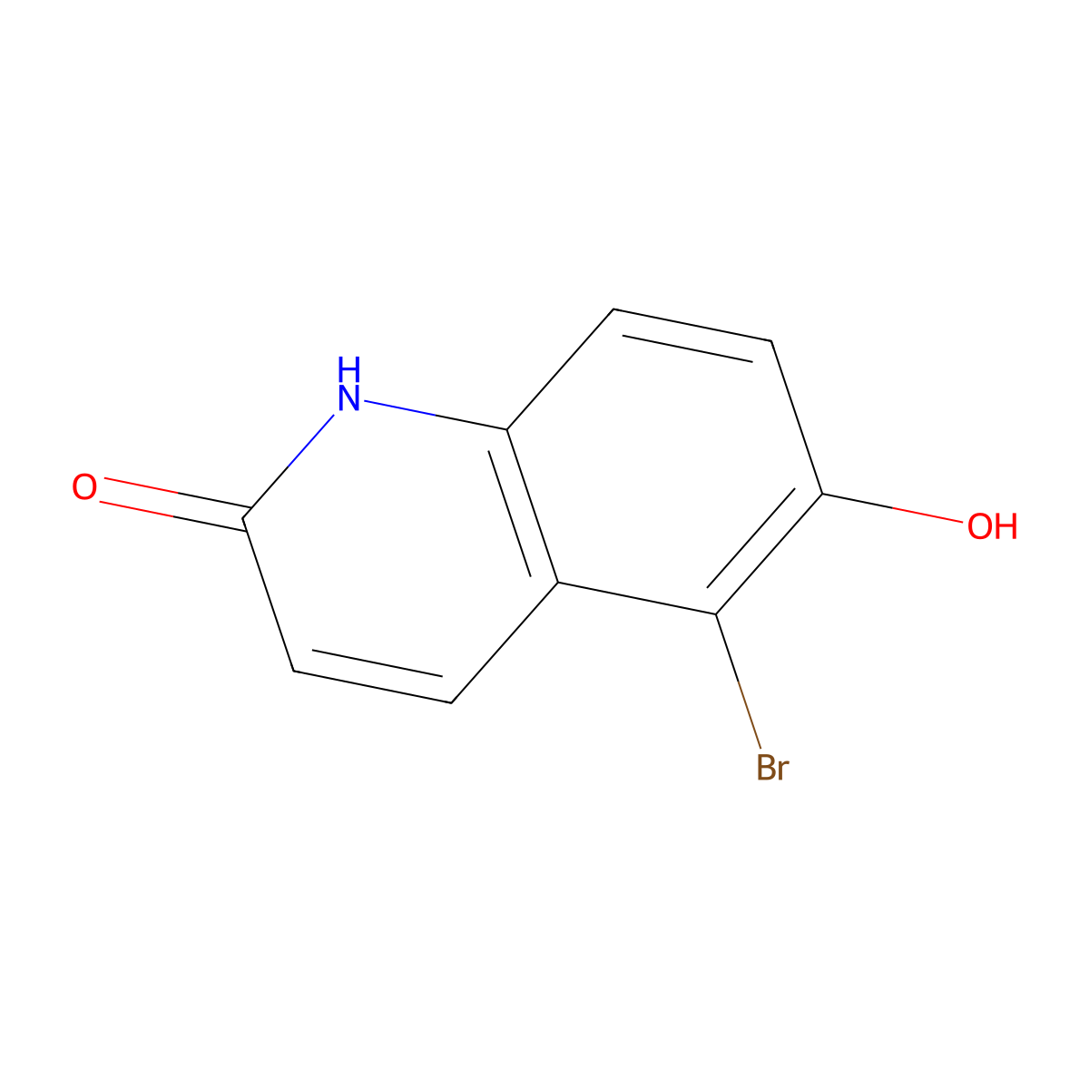 5-Bromo-6-hydroxyquinolin-2(1H)-one molecular structure, CAS 1420799-88-7