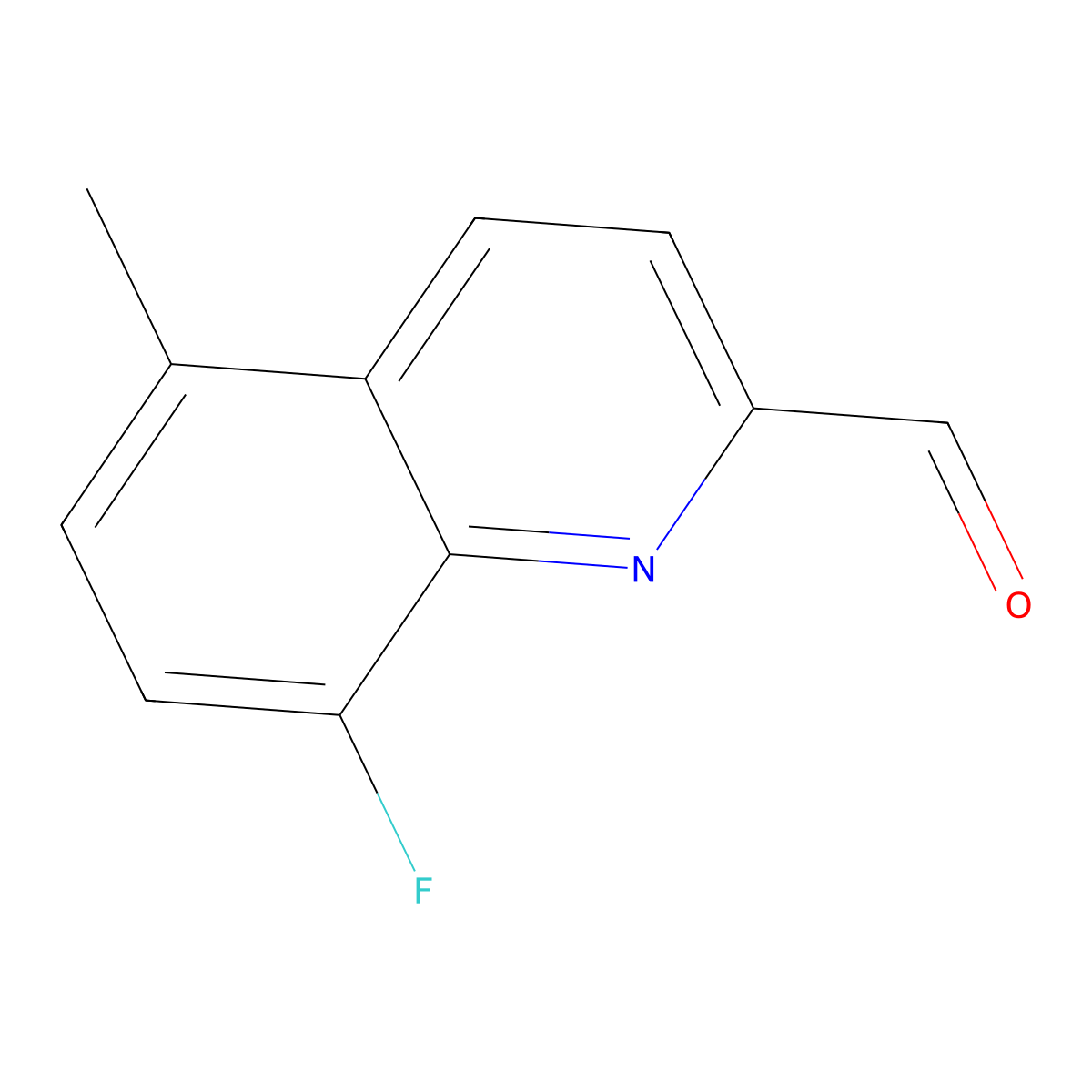 8-Fluoro-5-methylquinoline-2-carbaldehyde molecular structure, CAS 1420799-99-0