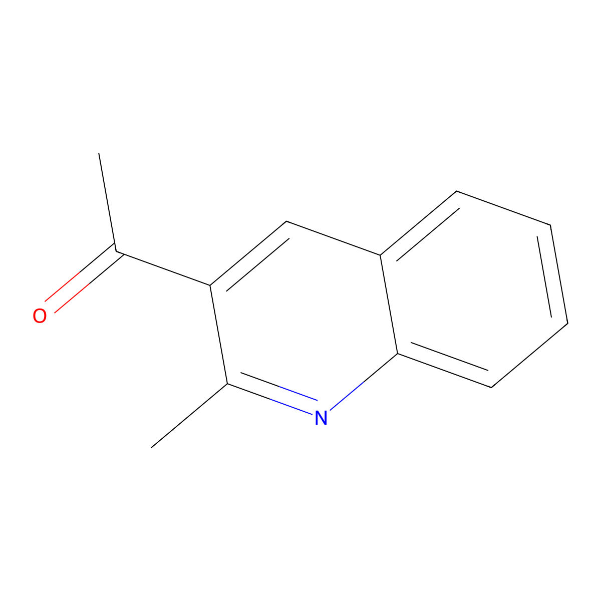 3-Acetyl-2-methylquinoline molecular structure, CAS 14208-35-6