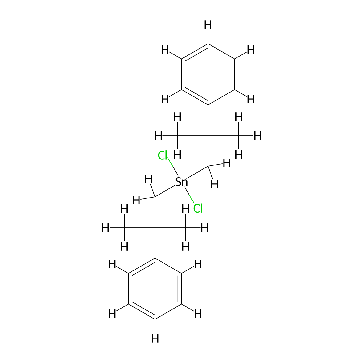 Stannane, dichlorobis(2-methyl-2-phenylpropyl)- molecular structure, CAS 14208-42-5