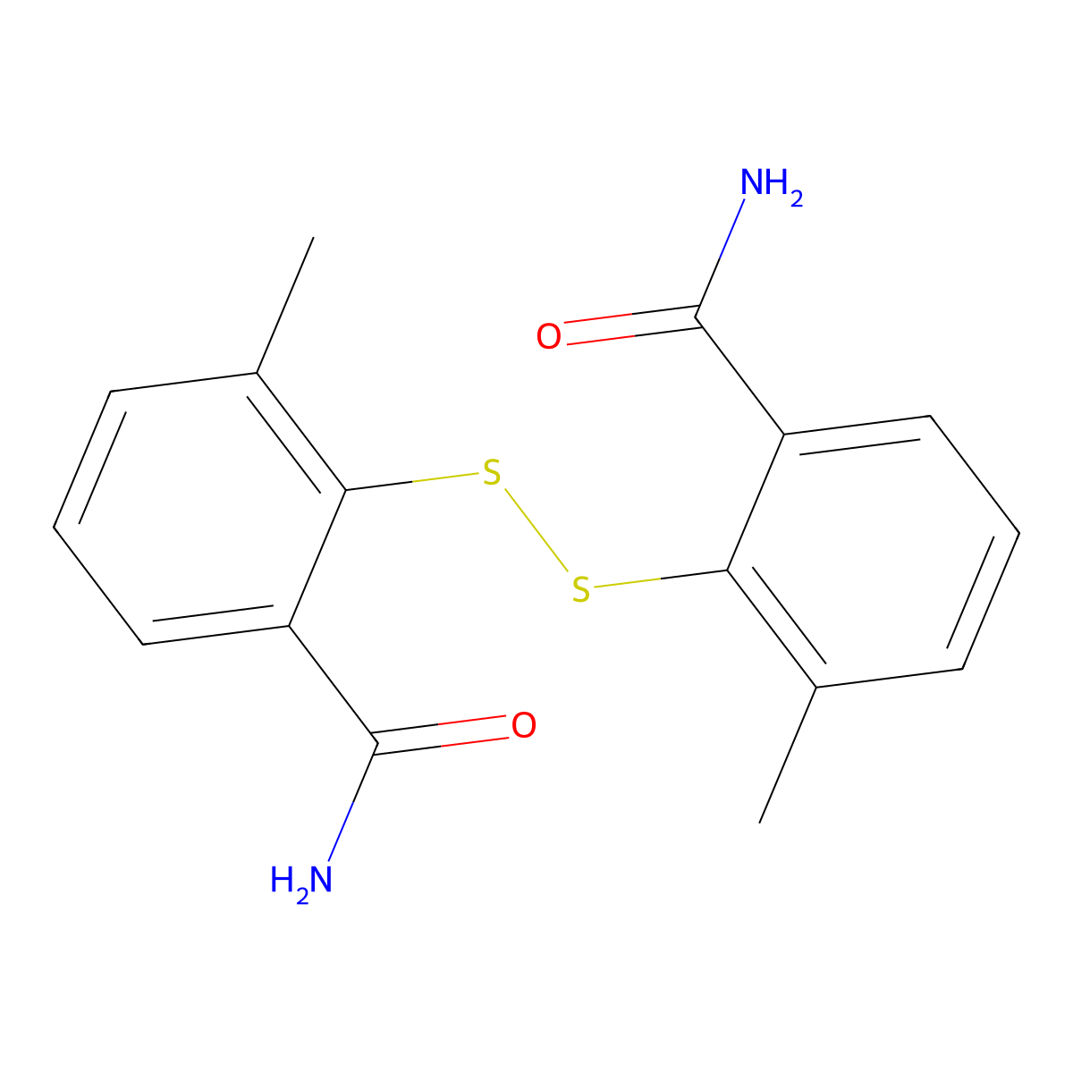 Benzamide,2,2'-dithiobis[N-methyl- molecular structure, CAS 14208-44-7