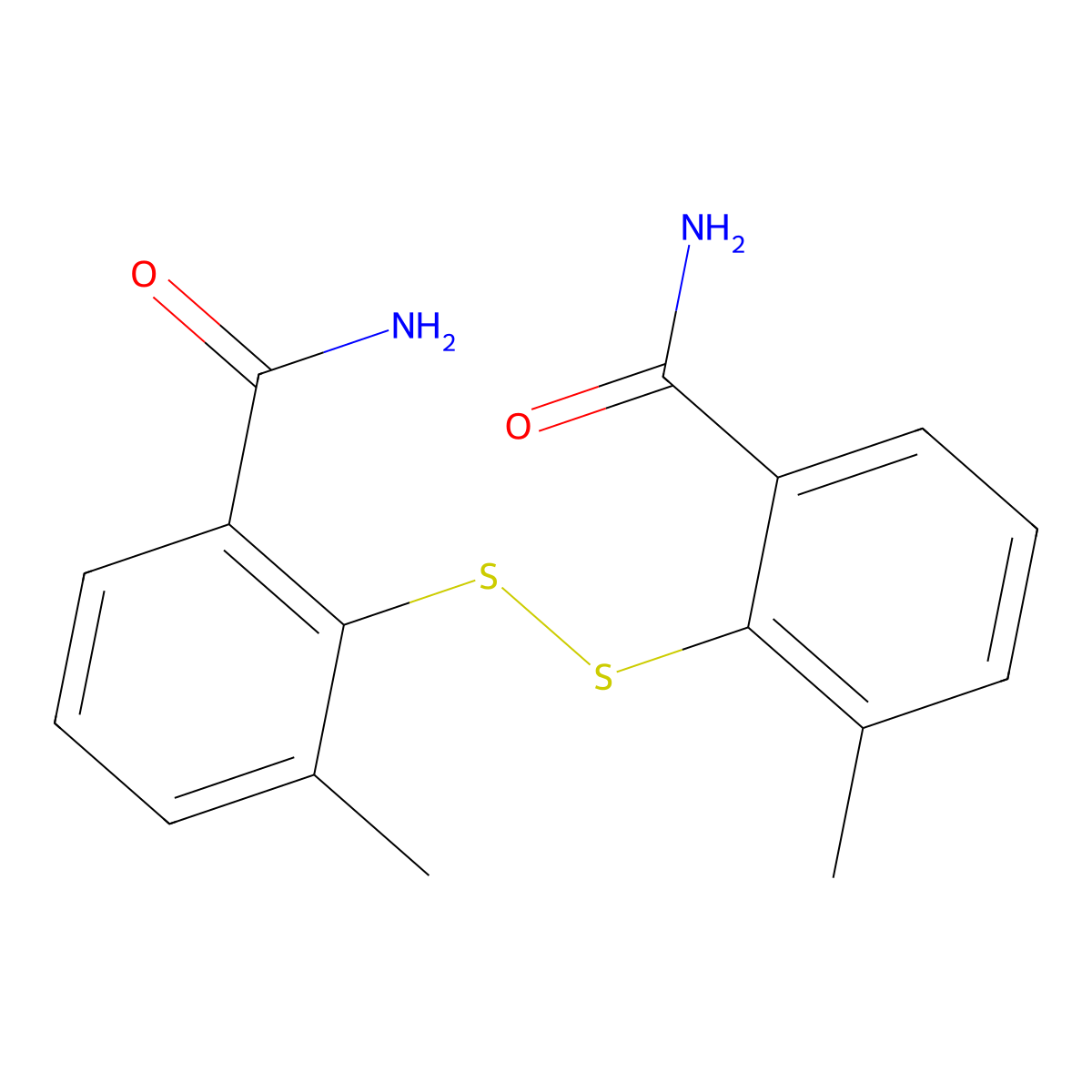 Benzamide,2,2'-dithiobis[N-methyl- molecular structure, CAS 14208-44-7
