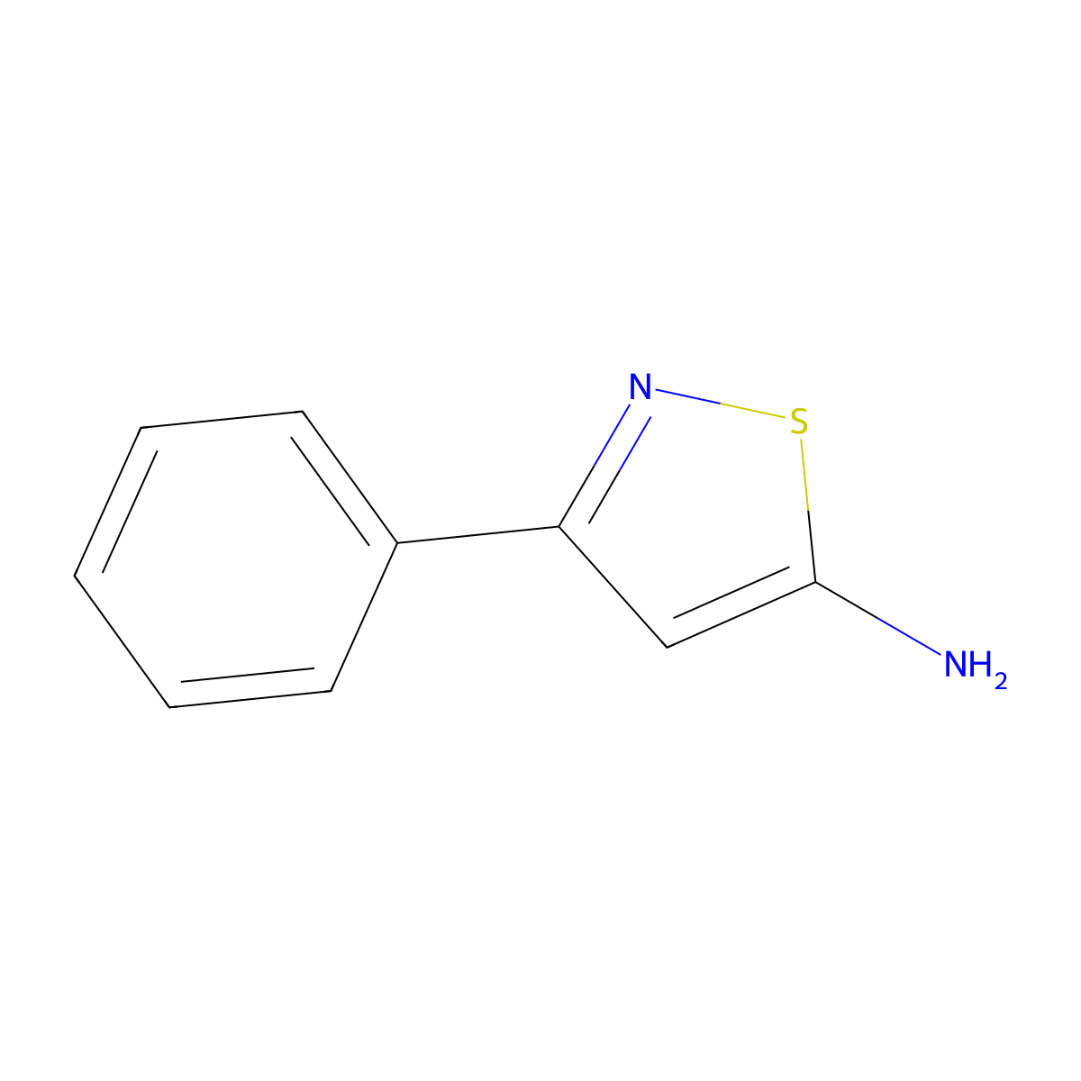 3-Phenyl-1,2-thiazol-5-amine molecular structure, CAS 14208-52-7