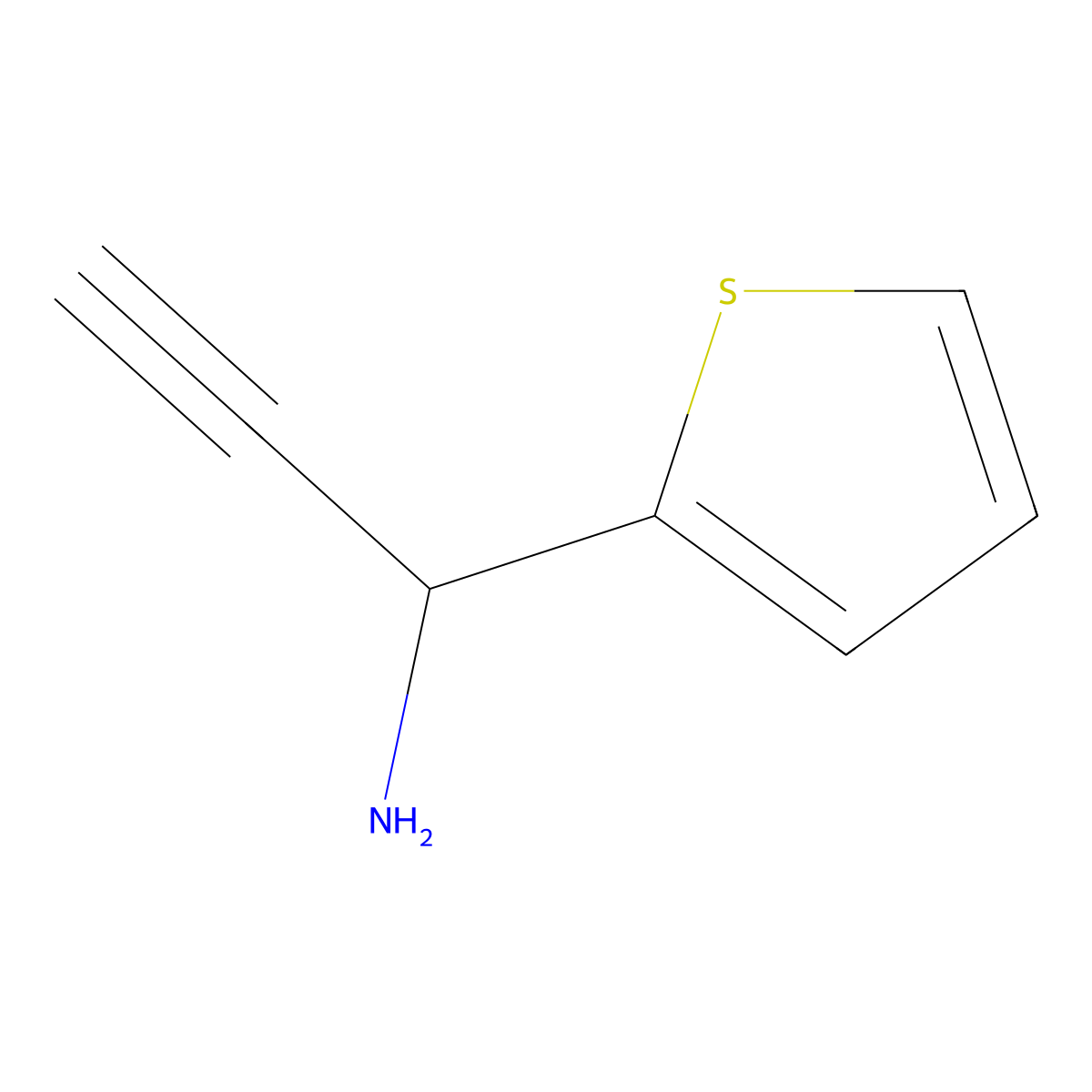 1-(Thiophen-2-yl)prop-2-yn-1-amine molecular structure, CAS 1420800-06-1