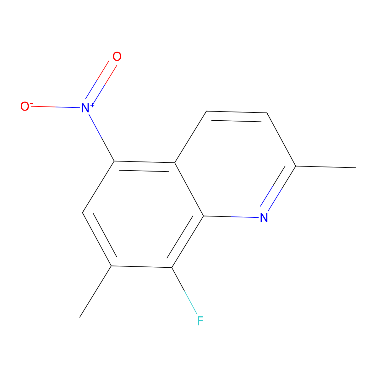 8-Fluoro-2,7-dimethyl-5-nitroquinoline molecular structure, CAS 1420800-10-7