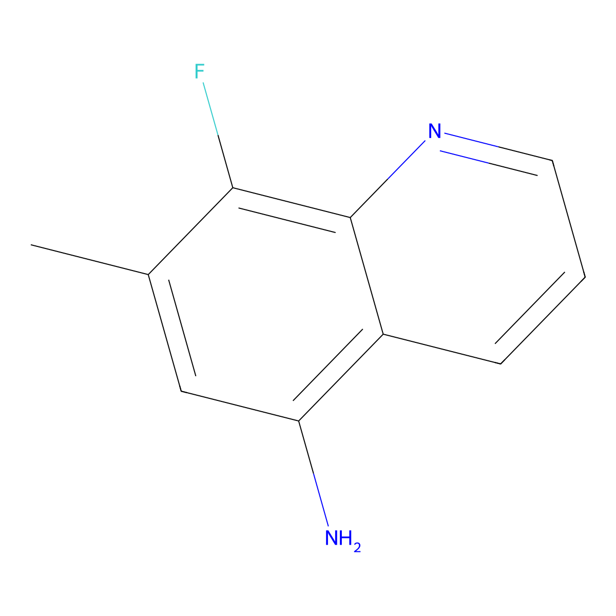 8-Fluoro-7-methylquinolin-5-amine molecular structure, CAS 1420800-11-8